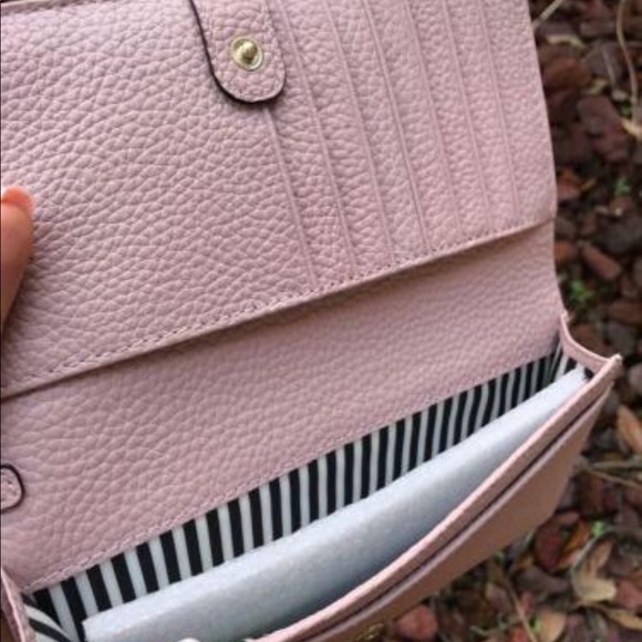 NWT Kate SpadeLeather Wristlet Wallet Bi Fold Pink - Picture 4 of 8
